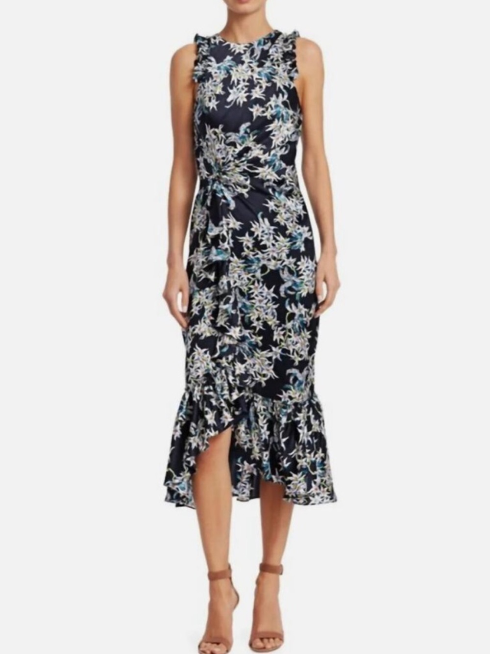 Cinq a sept silk navy dress size 6